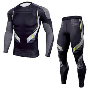 Conjuntos Deportivos de Compresión para Hombre con Logotipo Personalizado, Leggings Ajustados para Ejercicio con Camisetas, Venta al Por Mayor, OEM - Product Image 5