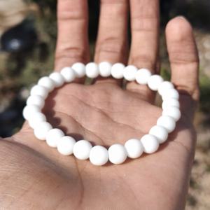 Genuine Natural White Jade 925 Silver Adjustable <b>Beaded</b> <b>Bracelet</b> for Women <b>Men</b> Luxury Gift Jewelry - Product Image 2