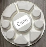 Bagasse de canne à sucre moulée en fibre de qualité supérieure 9 cp assiette biodégradable compostable écologique vaisselle jetable en gros