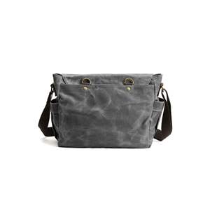 Bandolera Retro Lona Encerada Impermeable (Gris Oscuro) - Product Image 1