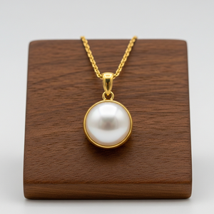 Personnalisable 925 Sterling Silver Dainty Chain 18K Gold Round Pendant Bohemian Natural Freshwater Pearl Healing Crystal Fashion - Product Image 6