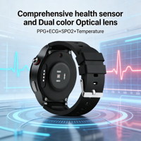 Montre connectée 4G Nano GPS pour personnes âgées avec intégration centre d'appels, écran tactile, localisation intérieure BLE, compteur de pas et bouton SOS anti-panique