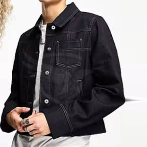 Chaqueta vaquera unisex de diseño único más vendida en precio al por mayor Chaqueta vaquera unisex de ropa de calle de alta calidad - Product Image 6