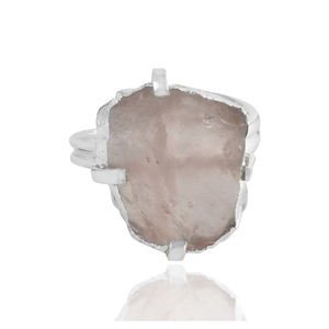 Bagues de haute qualité à texture classique en argent sterling 925 avec améthyste africaine brute, bague ajustable, vente en gros directe d'usine - Product Image 3