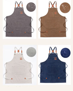 Delantal de cocina personalizado de algodón y poliéster con bolsillos - Product Image 2