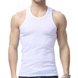 Débardeur OEM pour hommes Vêtements de gym tricotés vierges avec décoration d'insigne pour la musculation - Product Image 1