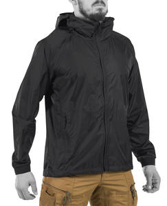 Plain Men Waterproof <b>Windbreaker</b> Softshell Hooded Nylon Jacket Casual Outerwear - Product Image 2