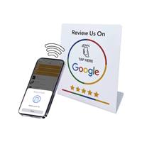 OEM ODM 定制 PVC RFID NFC 非接触式会员/礼品卡 QR 码支付 防水 Google 评论展示牌 酒店