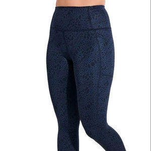 กางเกงเลกกิ้งเอวสูงสำหรับผู้หญิงผ้าถักสแปนเด็กซ์โพลีเอสเตอร์สวมใส่สบายเนื้อผ้ายืดระบายอากาศได้ดีดีไซน์เซ็กซี่ - Product Image 1