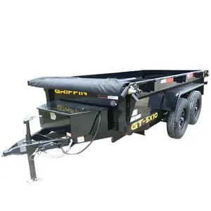 New high quality 5x10 Hydraulic Dump <b>Trailer</b> Powder Coated with 16" Sides 7K GVWR - Product Image 1