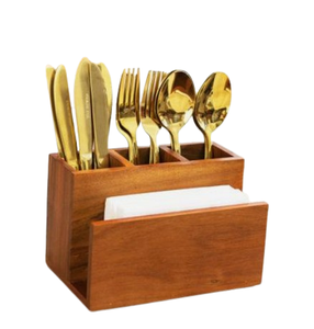 Servilletero de madera de nogal con acabado natural Vajilla elegante Uso de almacenamiento de pañuelos de madera - Product Image 1