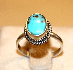 Elegant 925 Sterling Silver Turquoise <b>Statement</b> <b>Ring</b> Handmade for Meditation Practice Premium Quality - Product Image 2