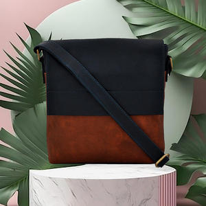 OEM Factory Wholesale Men's High Quality Genuine PU Leather <b>Messenger</b> <b>Bag</b> Vintage Casual Trendy Small Shoulder <b>Bag</b> Fashionable - Product Image 6