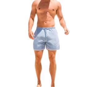 Pantalones cortos atléticos para hombre de alto rendimiento 100% algodón ligero Color sólido diseño de ajuste Regular para entrenamiento de verano baloncesto - Product Image 1