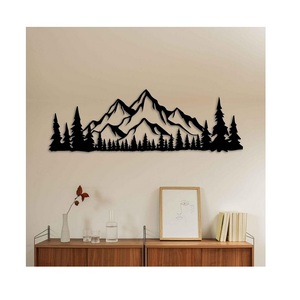 Art mural botanique élégant en métal avec des feuilles et des branches pour la décoration moderne de la maison ou du bureau du fournisseur indien - Product Image 1