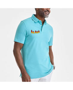 Summer casual wear polo t-shirt for <b>men</b> 100% cottons loose fit short sleeve hip hop customised printed <b>men's</b> polo t-shirts - Product Image 1