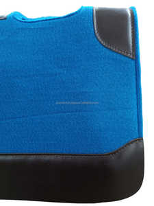 Tapis de selle de course de chevaux Western personnalisable en cuir indien véritable avec feutre synthétique 30x30/32x32 pouces taille pliée équestre - Product Image 2