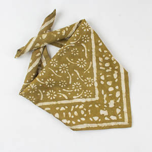 Pañuelo cuadrado personalizado con estampado de bloques de algodón para mujer, pañuelo clásico de algodón 100%, novedad - Product Image 1