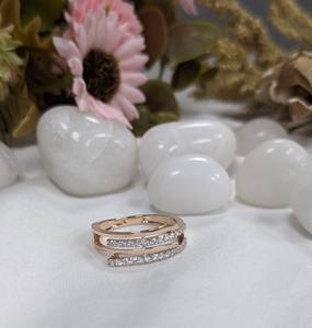 Bague de fiançailles en or massif 14 carats pour femme avec diamant rond taille brillant Diamant naturel avec design fantaisie - Product Image 5