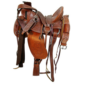 Personalizable OEM REHMAT NOOR INDUSTRY 2017 Caballo Saltando Western Sillín Transpirable Cuero Niquelado Latón Hardware - Product Image 6
