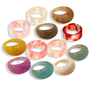 Customizable Resin <b>Rings</b> in Multi-Colors with Logo Best Colors & Sizes Rhodium Plated-New Design - Product Image 4