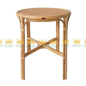 Tabouret rond en rotin rustique du Vietnam artisanat de meubles en matériau naturel pour meubles d'extérieur pour enfants - Product Image 1