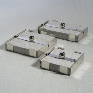 Luxury Stainless Steel <b>Bar</b> Napkin Holder With <b>Weighted</b> Center Ball Stable Grip Sleek Modern Design Perfect For <b>Bars</b> Hotels - Product Image 3