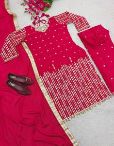 Hermosa ropa de fiesta Top-Pent con Dupatta con trabajo de bordado - Product Image 2