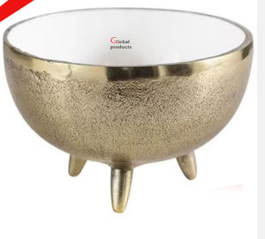 good quality round shape small size <b>golden</b> finished metal food and dessert serving bowl for hotel restaurant and <b>bar</b> - Product Image 4