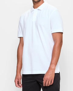 เสื้อโปโลแขนสั้นของผู้ชายเสื้อ100% ผ้าฝ้ายลายสีพื้นลำลองมีลายพิมพ์ดิจิตอล - Product Image 5