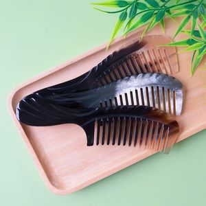 HOPE NATURAL CUSTOMIZED HANDMADE HORN <b>COMB</b> with Fine and <b>Wide</b> Teeth Handmade Buffalo Horn <b>Comb</b> for Hair Styling - Product Image 2