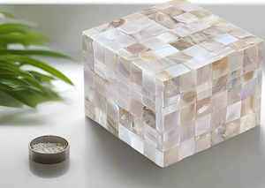 Boîte à bijoux en bois à trois étages pour femmes, colliers, boucles d'oreilles, bagues, incrustation de nacre blanche, boîte organisateur de bijoux - Product Image 5