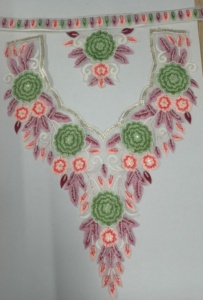 Royal Sequin bordado cuello tela de red diseño bordado para blusas indias Ropa Étnica vestidos parches ropa - Product Image 5