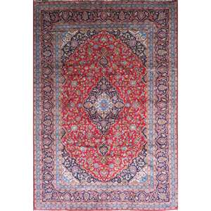 One Of The Kind Hand-Knotted <b>Wool</b> Rug _ Luxurious Vintage Design, 11'10 X 8'3, Artisan <b>Crafted</b> - Product Image 1