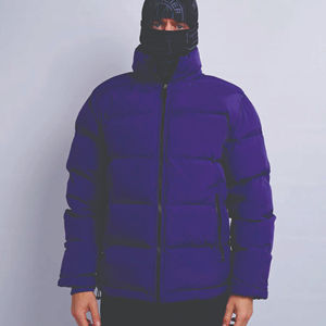 Chaqueta acolchada de nailon marrón para hombre 2025, venta al por mayor, cuello levantado, invierno, con capucha, pluma de pato, relleno de burbujas, talla XS, Material de LICRA - Product Image 4