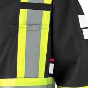 Vêtements de travail pour hommes pour le printemps et l'automne, protection du travail de construction, combinaison en polyester épaisse, résistante au feu, respirante, haute visibilité - Product Image 5