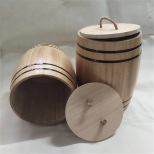 Mini baril de table conteneur seau à café <span class=keywords><strong>en</strong></span> <span class=keywords><strong>bois</strong></span> ménage fûts <span class=keywords><strong>en</strong></span> <span class=keywords><strong>bois</strong></span> bon marché avec couvercle et poignée à vendre - Product Image 5