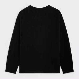 Logo personnalisé tricot fabricant automne hiver hommes broderie pull mode hommes noir pull chandails tricotés pour homme - Product Image 5