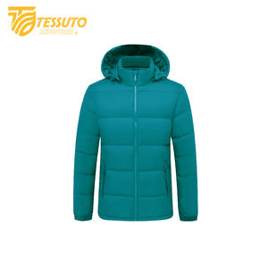 Veste matelassée à capuche unisexe High Street Logo avant Polyester teint uni d'hiver écologique et imperméable Style Premium - Product Image 5