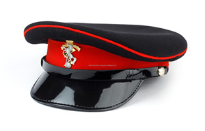 Casquette brodée à la main, chapeau d'uniforme marine personnalisé, bordure argentée, couvre-chef professionnel pour tenue de cérémonie en provenance du Pakistan - Product Image 3