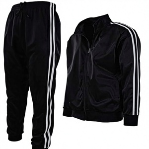 ชุดวอร์มผ้าโพลีเอสเตอร์/คอตตอนแบบสองชิ้น สีพื้นตัดกัน สำหรับฤดูหนาว น้ำหนักเบา ระบายอากาศได้ดี เหมาะสำหรับใส่ลำลองและออกกำลังกาย  ความต้องการสูง - Product Image 1