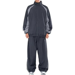 Costume coupe-vent anti-pluie pour hommes, conception personnalisée en gros, ensemble respirant et résistant à l'eau de haute qualité avec taille supérieure - Product Image 1