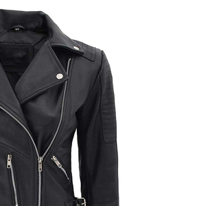 แจ็กเก็ตหนังแขนยาวสำหรับผู้หญิงเสื้อแจ็คเก็ตหนังแขนยาวดีไซน์ใหม่สำหรับผู้หญิง - Product Image 4