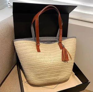 Premium Quality <b>Straw</b> <b>Bag</b>-French Market <b>Bag</b>-<b>straw</b> Customized Ladies Shoulder <b>Straw</b> Women Hand <b>Bags</b> Wholesale Products - Product Image 3