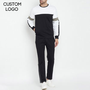 Conjunto Deportivo de Invierno para Hombre, Manga Larga, Cálido, Transpirable, 100% Algodón, Ropa Deportiva Informal de Color Sólido - Product Image 1