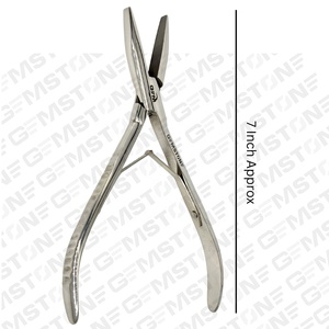 Pinza para Extensiones de Cabello GEMSTONE ENTERPRISES, Plateada, 7 Pulgadas, Boca Plana, Acero Inoxidable, Duradera y Reutilizable, para Micro Anillos - Product Image 6