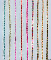 Lacets de travail en fil brodé floral sur mesure avec seize options de couleurs en paillettes brodées en 1.5 pouces de largeur