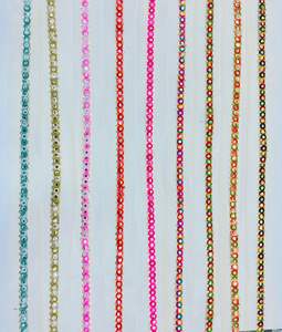 Lacets de travail en fil brodé floral sur mesure avec seize options de couleurs en paillettes brodées en 1.5 pouces de largeur - Product Image 5