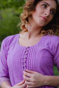 Vestido Ikat Tejido a Mano, Largo hasta la Pantorrilla, Algodón Puro, Estilo Bohemio, Informal, Ocasional, Moda Ética, Hecho a Mano - Product Image 2