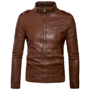 Chaqueta de cuero de piel de vaca de invierno para hombre más vendida último estilo a prueba de viento impermeable transpirable personalizable al por mayor - Product Image 1
